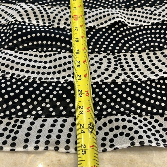Jackie Jon | Tiered Polka Dot Pencil Skirt | Black & White | Size 6 - Picture 7 of 11
